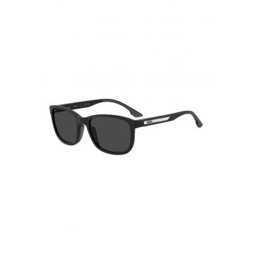Ochelari de soare cu lentile dreptunghiulare - Black Onyx/Argintiu