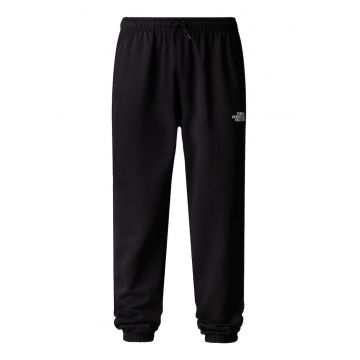Pantaloni de trening cu logo si snur - Negru/Alb optic
