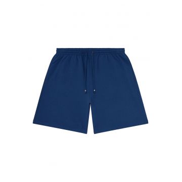 Pantaloni scurti de trening din amestec de bumbac - Albastru inchis