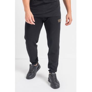 Pantaloni sport cu buzunare cu fermoar - Negru