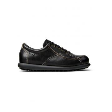 Pantofi casual de piele cu cusaturi contrastante Pelotas Ariel Hella Twins - Negru