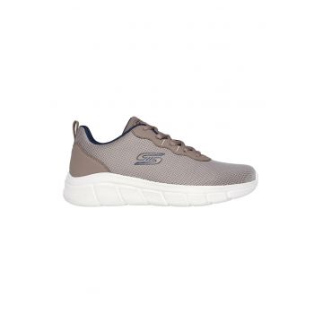 Pantofi sport Bobs Flex cu insertii de plasa - Maro taupe