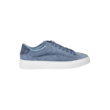 Pantofi sport low-cut de piele intoarsa - Gri/Albastru deschis