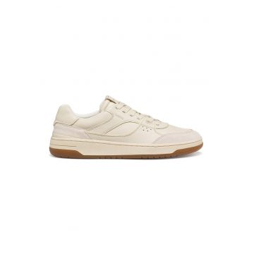 Pantofi sport Sedral Court de piele cu garnituri de piele intoarsa - Maro nisip