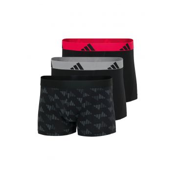 Set de boxeri cu banda elastica cu logo - 3 perechi - Rosu/Negru/Gri