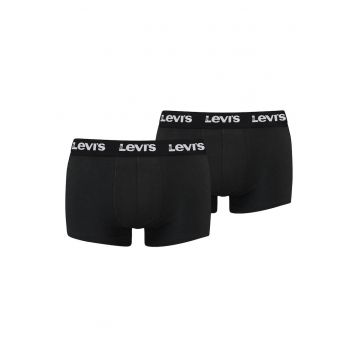Set de boxeri cu banda logo in talie - 2 perechi - Negru