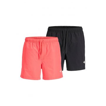 Set de pantaloni scurti de baie Maui Tropic - 2 perechi - Negru/Portocaliu