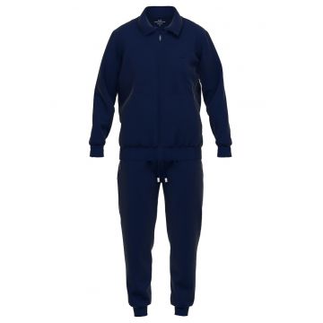 Trening regular fit din amestec de bumbac - Albastru