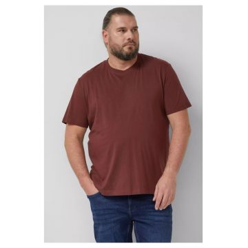 Tricou cu decolteu la baza gatului - Visiniu