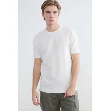 Tricou cu decolteu rotund - Alb