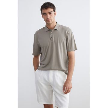 Tricou polo cu croiala regular-fit - Bej