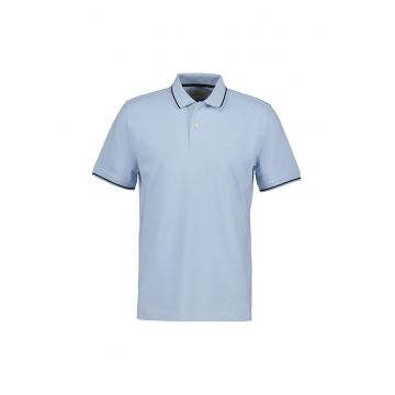 Tricou polo din material pique - Albastru pastel
