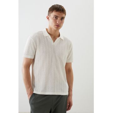 Tricou polo uni - Alb murdar