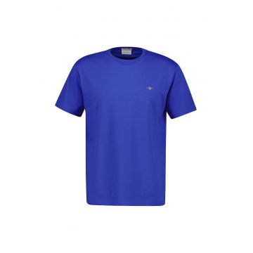 Tricou regular fit din bumbac Shield - Gri deschis/Albastru inchis/Rosu inchis