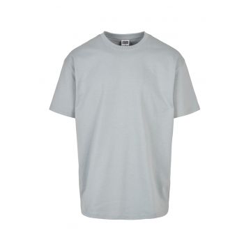 Tricou supradimensionat cu maneci cazute - Gri cenusiu
