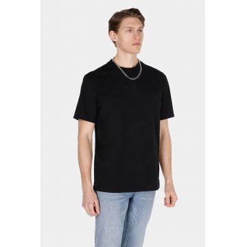 Tricou uni de bumbac - Negru