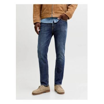 Blugi barbati CLARK - cu talie medie si croiala Regular fit - Albastru inchis - W34 L30