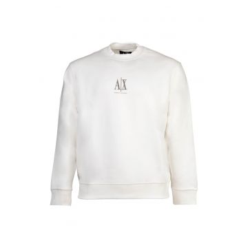 Bluza de trening cu detaliu cu broderie logo - Alb