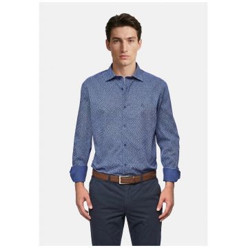 Camasa regular-fit cu guler clasic - Albastru oceanic