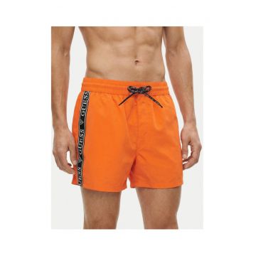 Costum de baie barbati -  portocaliu - poliester - cu captuseala elastan
