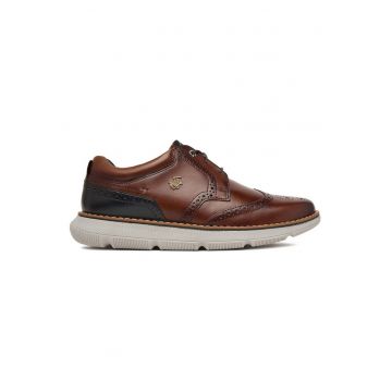 Mocasini barbati -  piele naturala - maro - varf rotund -