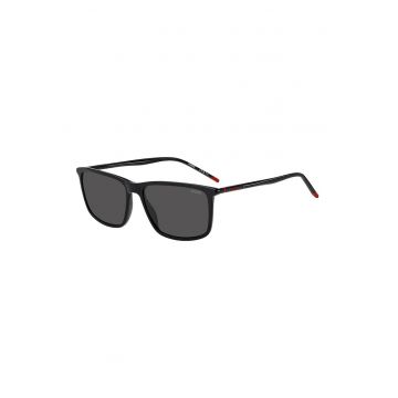 Ochelari de soare patrati cu logo discret - Rosu/Negru
