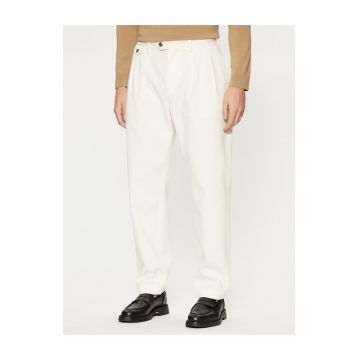 Pantaloni barbati -  alb - chino