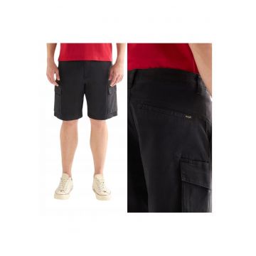 Pantaloni Barbati Scurti -  PK Cargo Short - Negru - Bumbac - Design Clasic Casual - Ideal Pentru Uz Zilnic - Material Premium Confortabil - Inchidere Sigura - Croiala Relaxed Fit - Negru