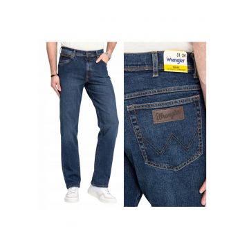 Pantaloni Jeans -  Texas - 33/32 - Croi Straight Fit - Stil Drept - Regulamentar - Inaltimea Taliei Medie - Inchidere Fermuar - W33xL32 - Albastru - Albastru