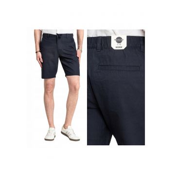 Pantaloni Scurti Barbati -  Brad Shorts - Croi: Regular Fit - Stil: Drept / Regulamentar - Inaltimea Taliei: Medie / Inchidere: Albastru