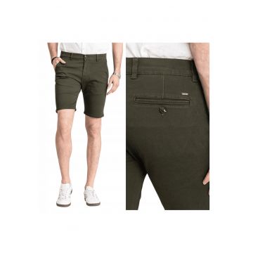 Pantaloni Scurti Barbati -  Gerry Chino Shorts - Albastru Croi: Regular Fit - Albastru - Verde masliniu