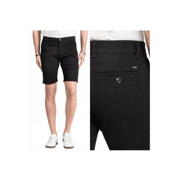 Pantaloni Scurti Barbati -  Gerry Chino Shorts - Negru - Croi: Regular Fit - Stil: Drept - Negru - Negru