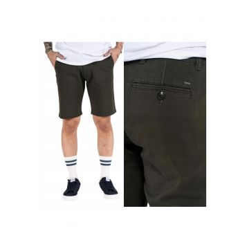 Pantaloni Scurti Barbati -  Gerry Chino Shorts - Verde - Croi: Regular Fit - Numar De Buzunare: 5 - Verde 140466 - Verde masliniu