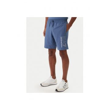 Pantaloni sport bumbac albastru - Albastru