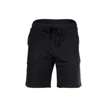 Pantaloni sport scurti cu snur - Negru