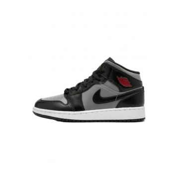 Pantofi sport barbati -  Air Jordan 1 Mid Shadow Red - negru-gri - accente rosii