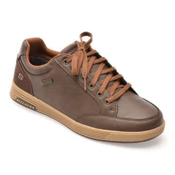 Pantofi sport SKECHERS maro, CAVELL, din piele ecologica