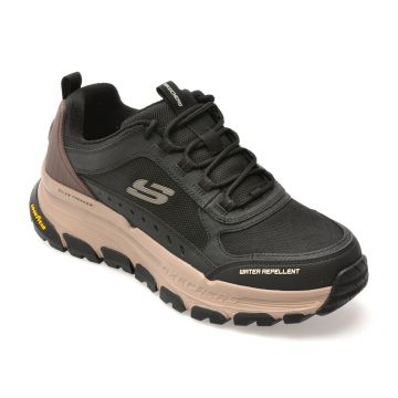 Pantofi sport SKECHERS negri, D LUX TREKKER, din material textil