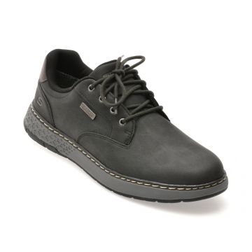 Pantofi sport SKECHERS negri, GARLAN, din piele ecologica