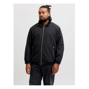 Plus Jacheta bomber - barbati big sizes - JJERUSH - Negru -