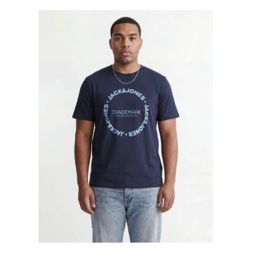 Plus Tricou barbati JJBENSON Crem - Bleumarin inchis