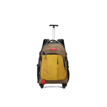 Rucsac-troler cu compartimente multiple - Maro deschis