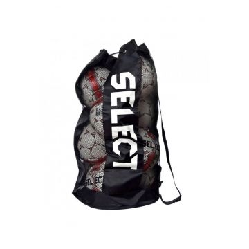 Sac  pentru mingi fotbal - negru - capacitate 10-12 mingi