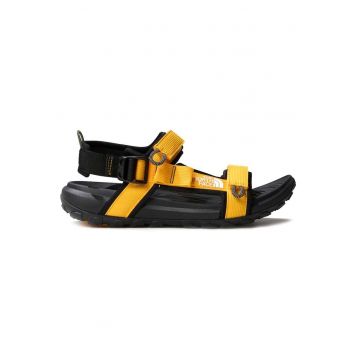 Sandale barbati  negru/galben - poliester - talpa cauciuc