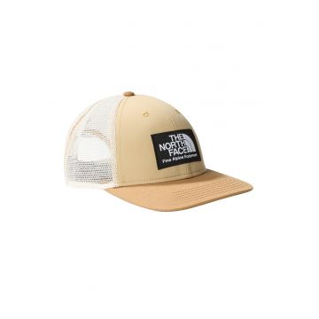 Sapca trucker cu logo pentru drumetii - Alb/Bej