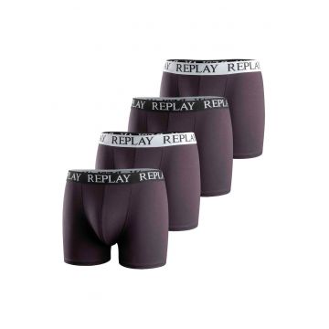 Set de boxeri cu logo - 4 perechi - Alb/Negru