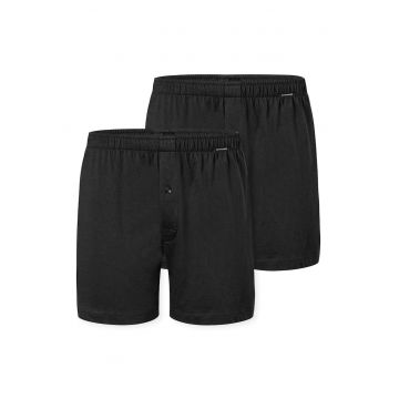 Set de boxeri din bumbac - 2 perechi - Negru