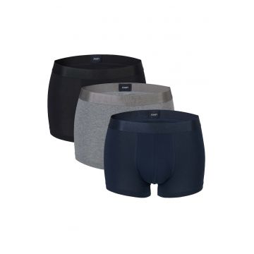 Set de boxeri uni - 3 perechi - Negru/Gri/Albastru