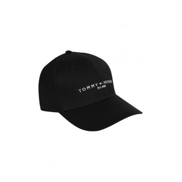 Tommy Jeans - Sapca ajustabila de bumbac organic Established - Negru
