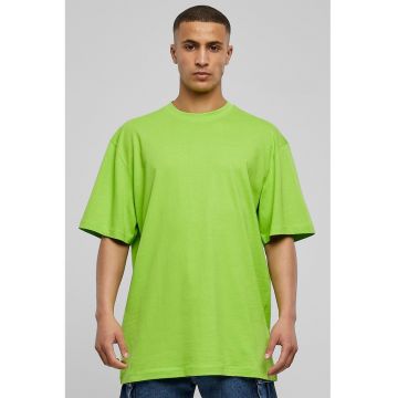 Tricou din bumbac cu decolteu la baza gatului